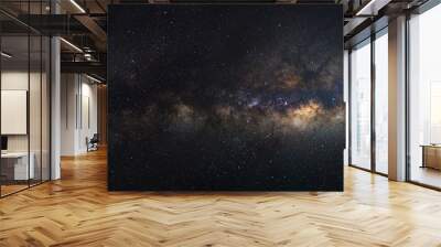 Panorama Milky Way galaxy, Long exposure photograph Wall mural