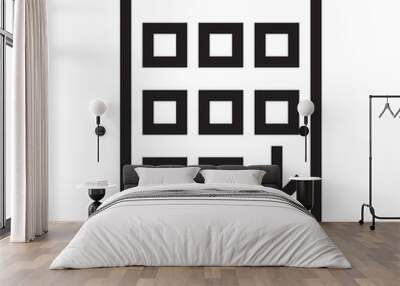 Smartphone outline style icon Wall mural