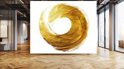 Golden Circular Brushstroke Wall mural