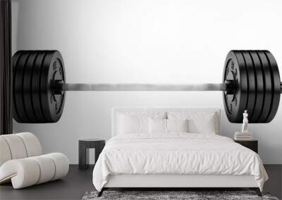 Heavy Barbell with Weight Plates Wall mural