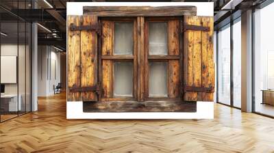 Vintage wooden window Wall mural