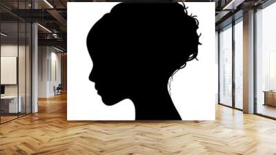 young female profile Wall mural