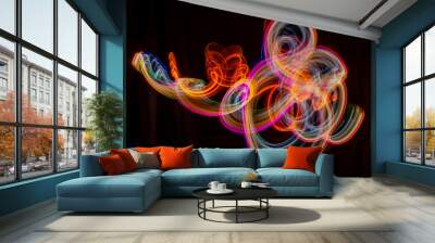 beautiful lightpainting - real photo, no illustration Wall mural