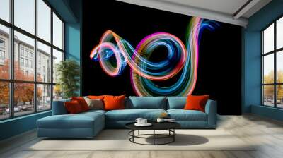 freehand lightpainting - real photo, NO illustration Wall mural