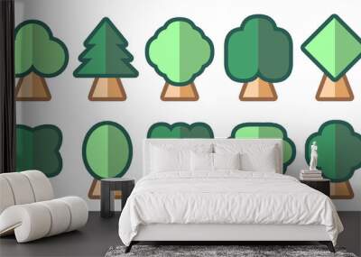 set of trees Wall mural