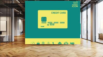 Credit card icon Wall mural