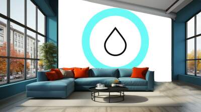 Drop line icon Wall mural