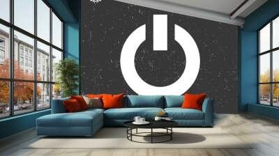 Power button icon Wall mural