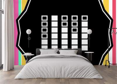 Spectrum analyzer, equalizer icon Wall mural