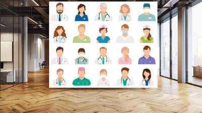 Professional doctor avatars Wall mural