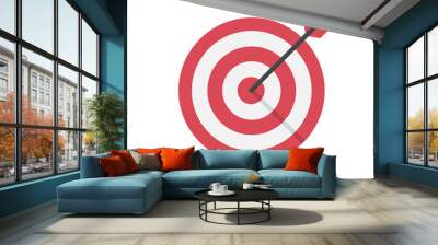 target goal with arrow isolated on white background icon symbol flat vector illustration Wall mural