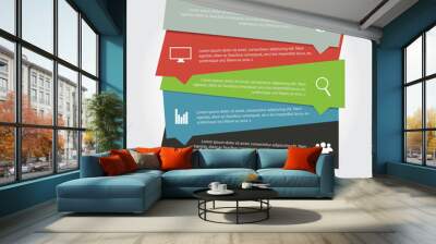 Vector of marketing concept infographic  element Wall mural