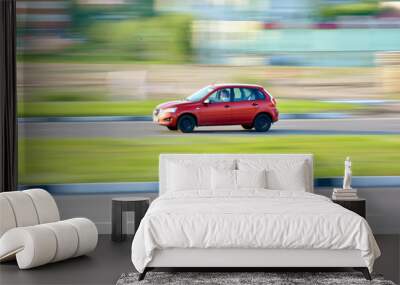 car at speed Wall mural