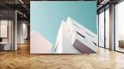 Abstarct architecture concept background. Minimalistic wallpaper Wall mural