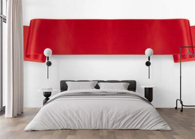 Elegance red ribbon banner Wall mural