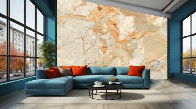 Brown marble texture background with veins, Natural breccia marble tiles for ceramic wall tiles and floor tiles, marble stone texture for digital wall tiles, Rustic rough marble texture, Matt granite. Wall mural