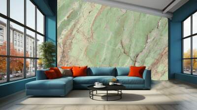 Turquoise marble stone background with brown curly veins.  Emperador glossy granite slab marble stone, polished quartz, Quartzite matt limestone for ceramic tile surface. Wall mural