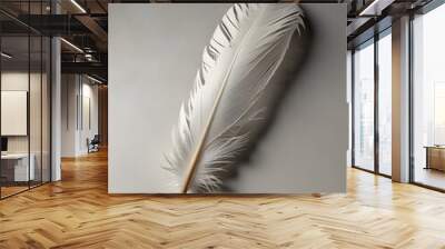 Lush white feathers  Wall mural