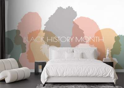 Black History Month banner. Wall mural