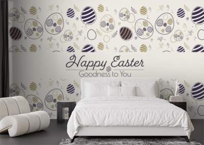 Happy Easter banner. Wall mural