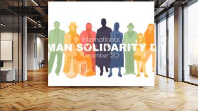 International Human Solidarity Day banner.  Wall mural