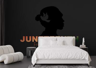 Juneteenth Freedom Day banner. Wall mural