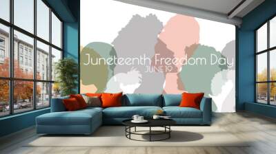 Juneteenth - Freedom Day banner. Wall mural