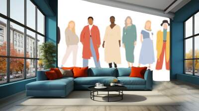 Multicultural group of women. Wall mural