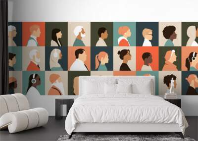 Set of icons. Modern colorful design. Wall mural