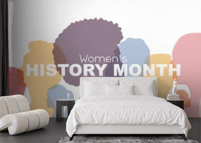 Women's History Month banner.  Wall mural