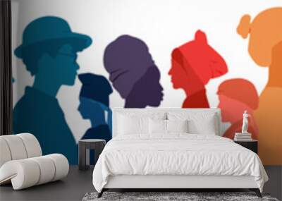 Women of different ethnicities together. Wall mural