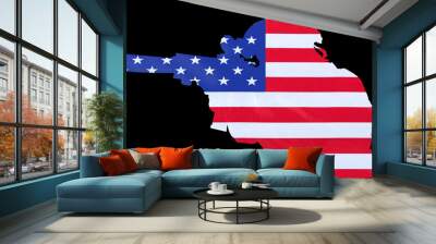 United States of america red white and blue country flag Wall mural