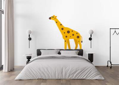 Giraffe vector flat emoticon. Isolated Giraffe emoji illustration. Giraffe icon Wall mural