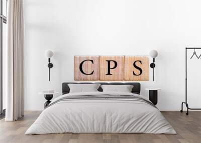 Acronym CPS - Cost per Sale isolated with copy space Wall mural