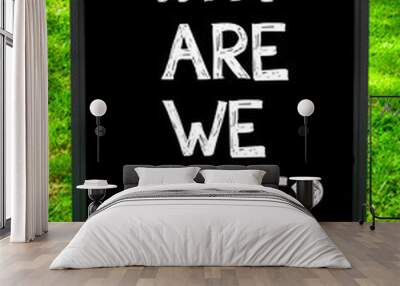 why are we here? Wall mural