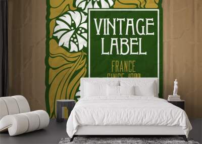 vector vintage items: label Art Nouveau Wall mural