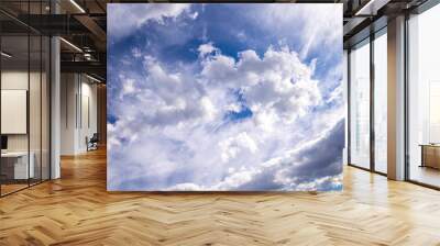 White clouds with blue sky background Wall mural