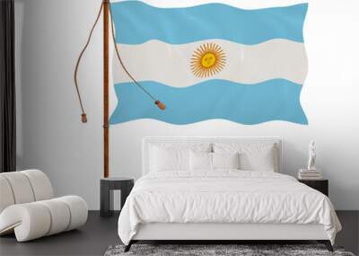 National flag  of Argentina. Background  with flag  of Argentina. Wall mural