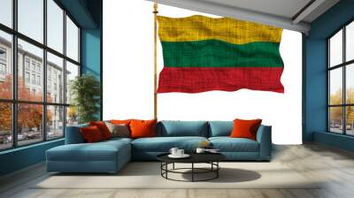 National flag  of Lithuania. Background  with flag of Lithuania. Wall mural