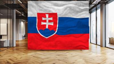 National flag of Slovakia. Background  with flag of Slovakia. Wall mural