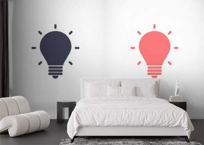 lightbulb icon 10 EPS. lorem ipsum Flat Design JPG Wall mural