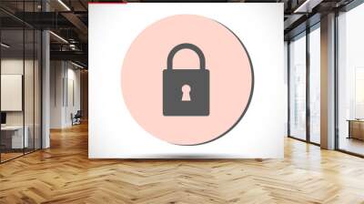 Lock vector icon , lorem ipsum Flat design Wall mural