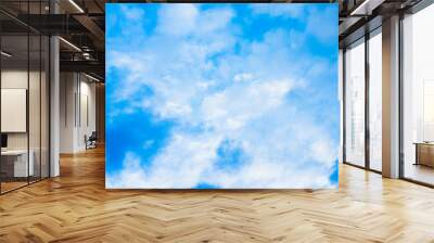 Beautiful blue sky with light cumulus clouds Wall mural