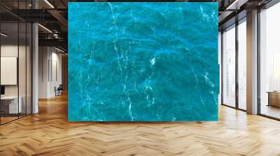 Sea background, water texture - water with small waves, top view Wall mural