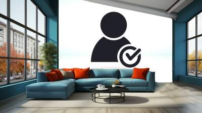 People tick vector icon , lorem ipsum Flat design Wall mural