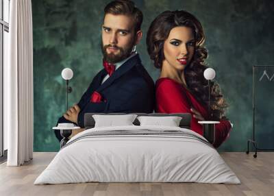 Young elegant couple Wall mural