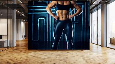 young sports woman Wall mural