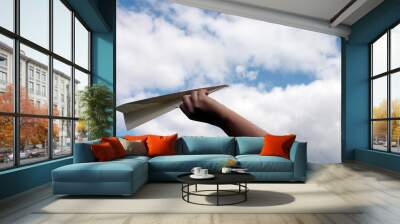 paper plane 2 Wall mural