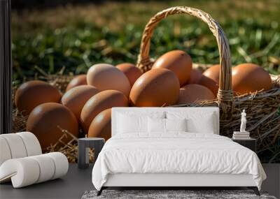 Fresh Chicken Eggs. Wall mural