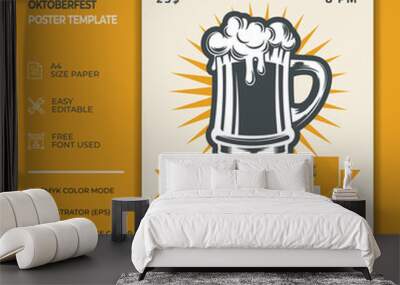 Oktoberfest poster template Wall mural